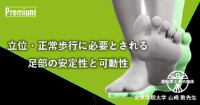 【運動学とその臨床】立位・正常歩行に必要とされる足部の安定性と可動性 -文京学院大学 教授 山﨑 敦先生 -