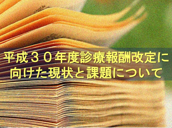 平成30年度診療報酬改定に向けた現状と課題について
