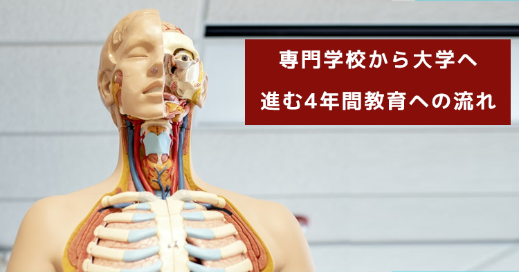 専門学校から大学へ　進む４年間教育への流れ