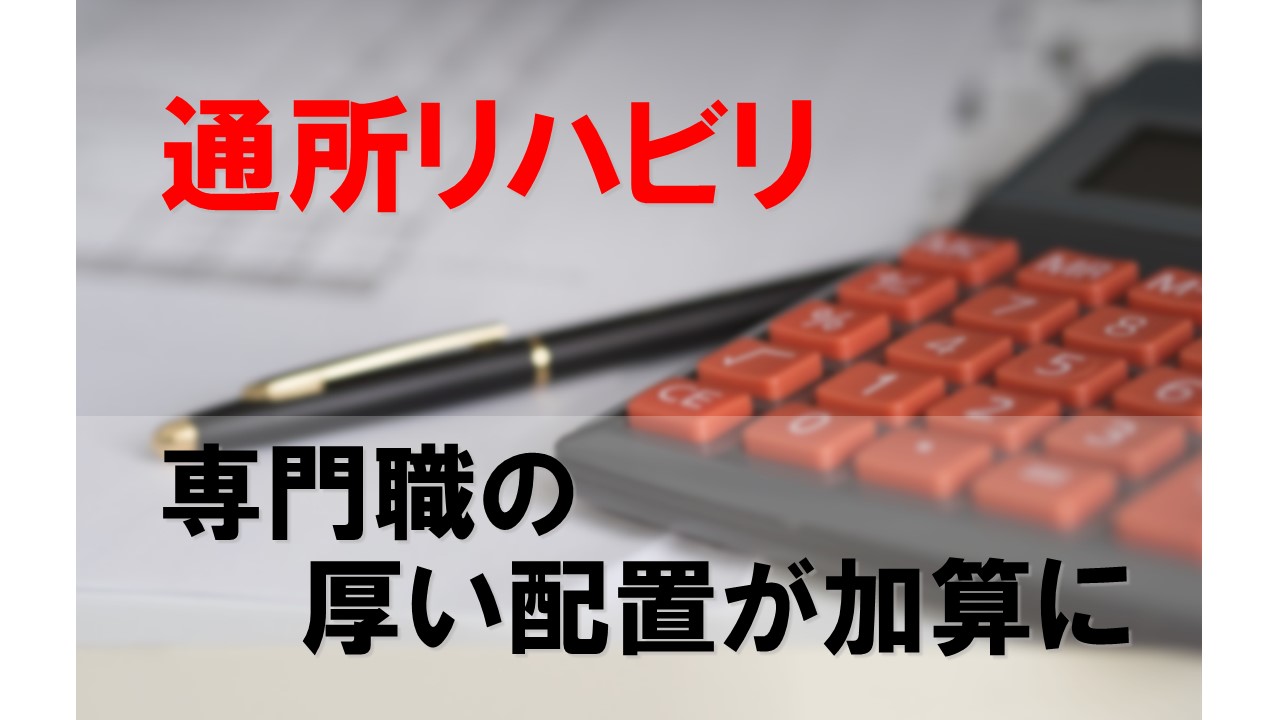 通所リハビリテーションでも専門職の厚い配置を評価
