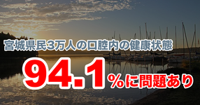 宮城県民3万人の口腔内の健康状態 94.1%に問題あり