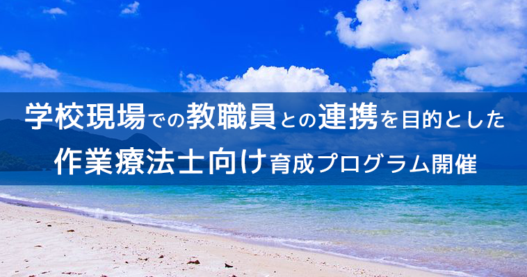 学校現場での教職員との連携を目的とした作業療法士向け育成プログラム開催