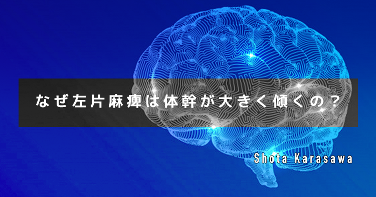 【脳卒中シリーズ】なぜ左片麻痺は体幹が大きく傾くの?