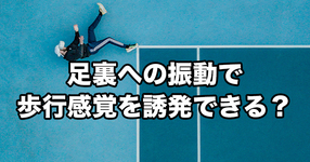 歩いているアバターによるバーチャル歩行感覚の増強