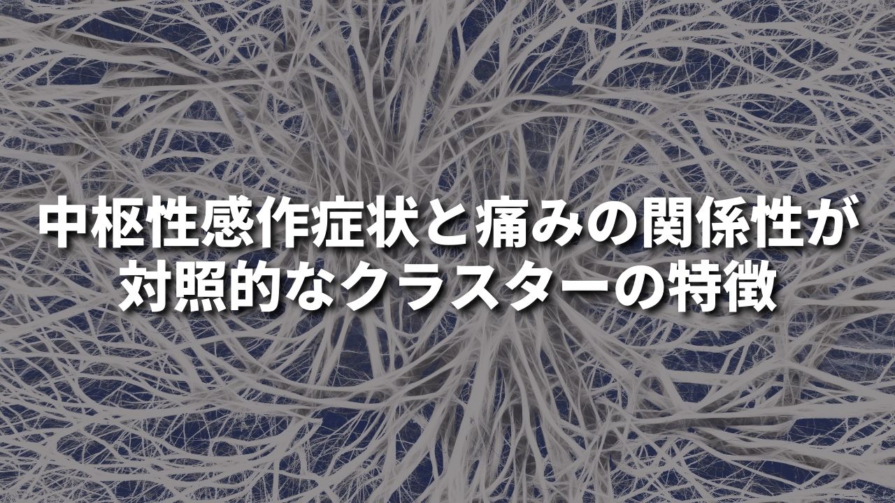 中枢性感作症状と痛みの関係性が対照的なクラスターの特徴