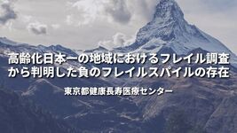 高齢化日本一の地域におけるフレイル調査から判明した負のフレイルスパイルの存在