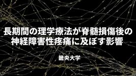 長期間の理学療法が脊髄損傷後の神経障害性疼痛に及ぼす影響