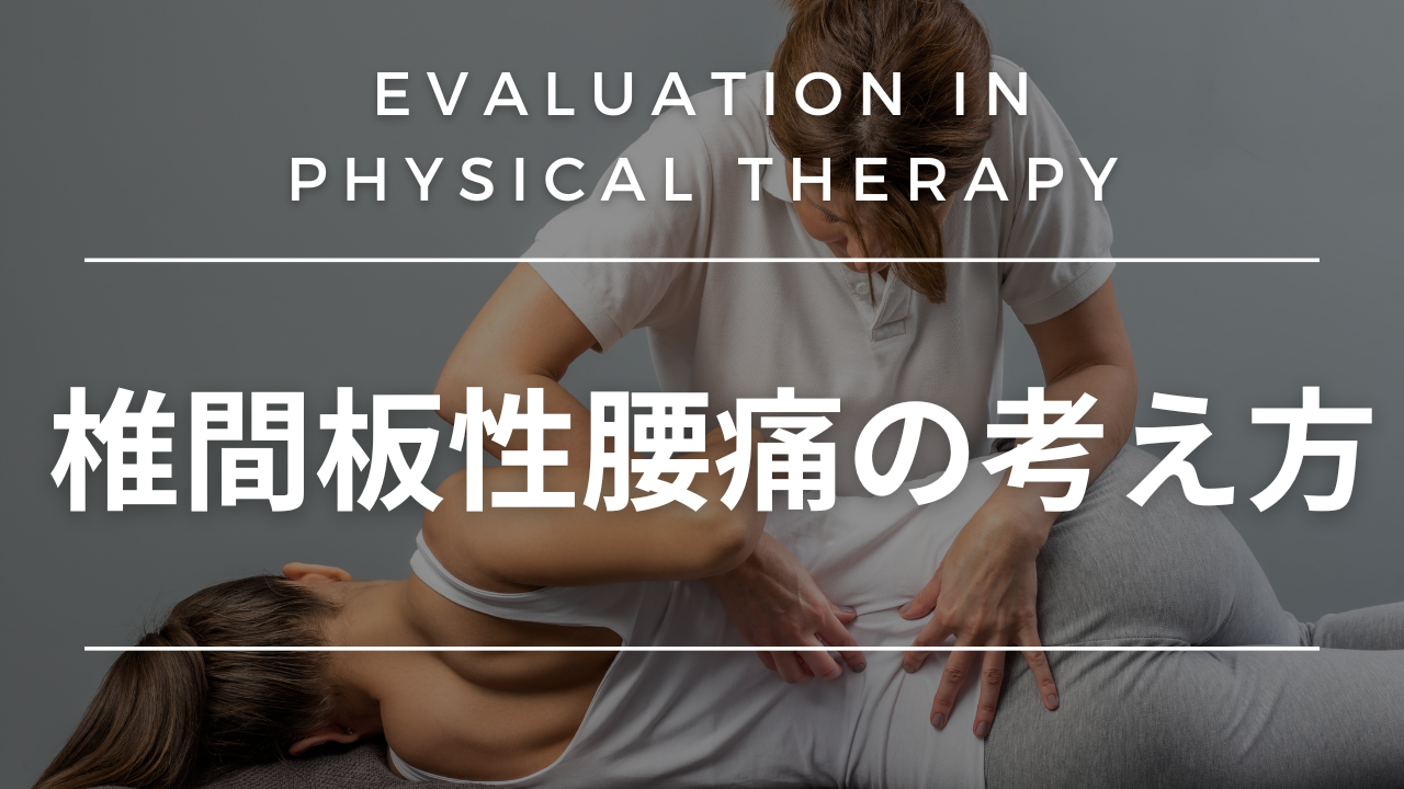 椎間板性腰痛の考え方