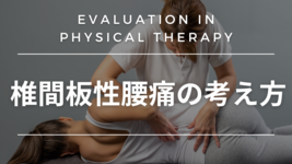 椎間板性腰痛の考え方