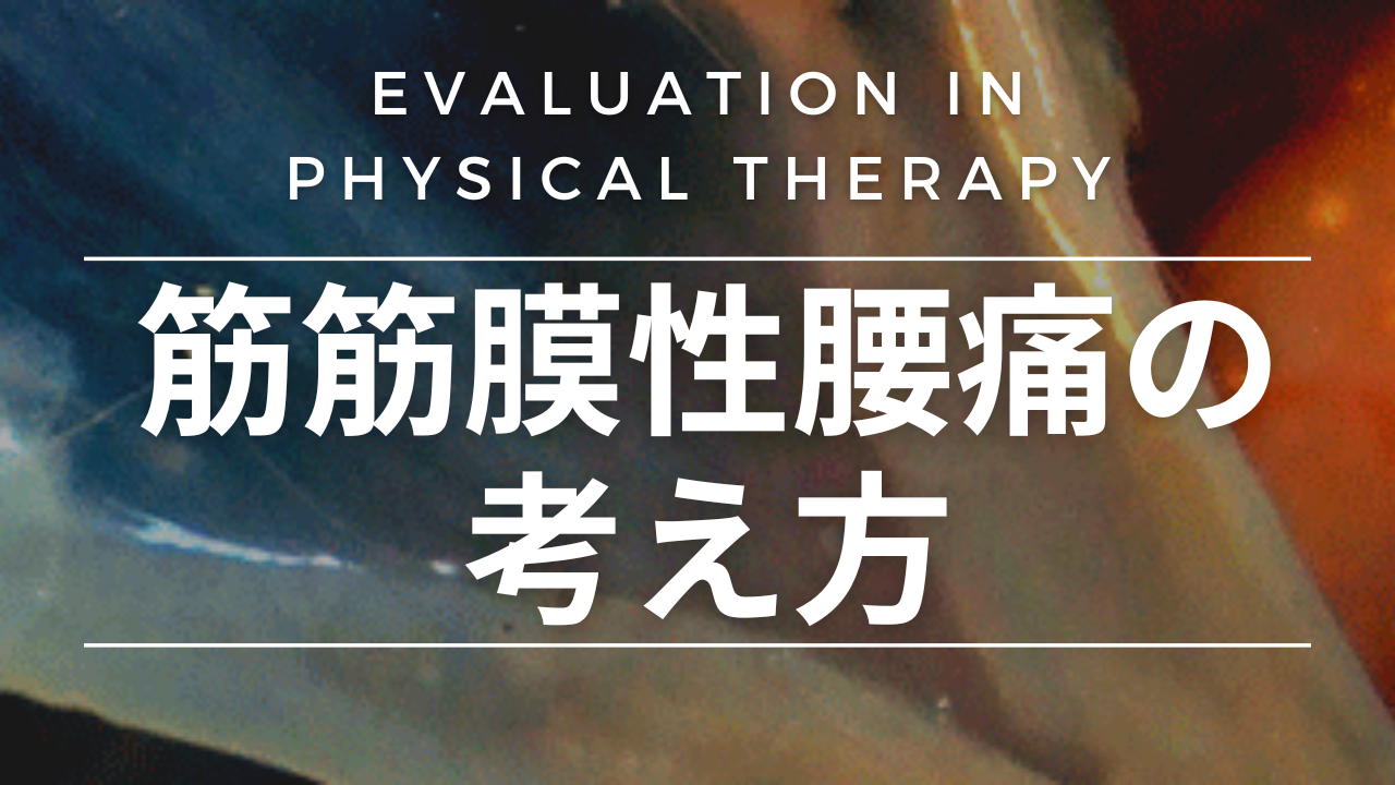 筋筋膜性腰痛の考え方