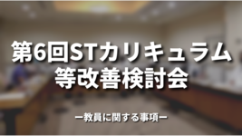 第6回STカリキュラム等改善検討会｜教員に関する事項