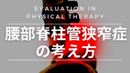 腰部脊柱管狭窄症の考え方