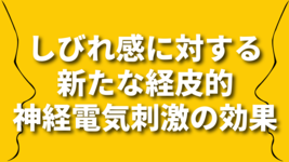 しびれ感に対する新たな経皮的神経電気刺激の効果