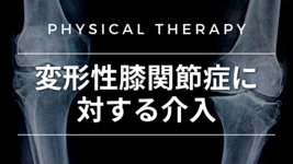 変形性膝関節症に対する介入