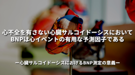 心不全を有さない心臓サルコイドーシスにおいてBNPは心イベントの有用な予測因子である ― 心臓サルコイドーシスにおけるBNP測定の意義 ―