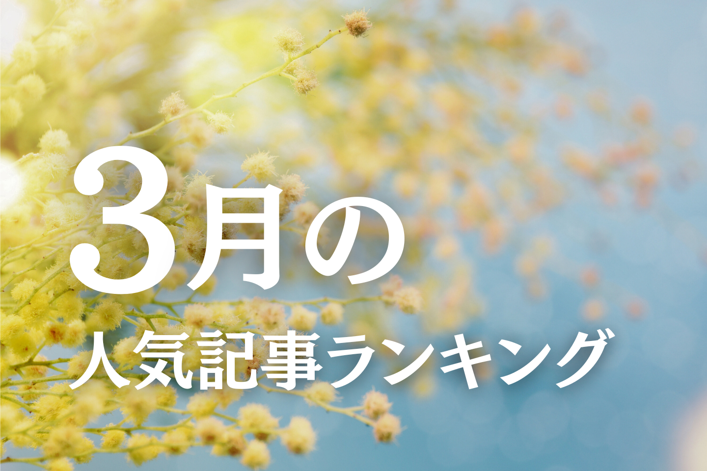 【3月】に一番読まれた記事はこれだ