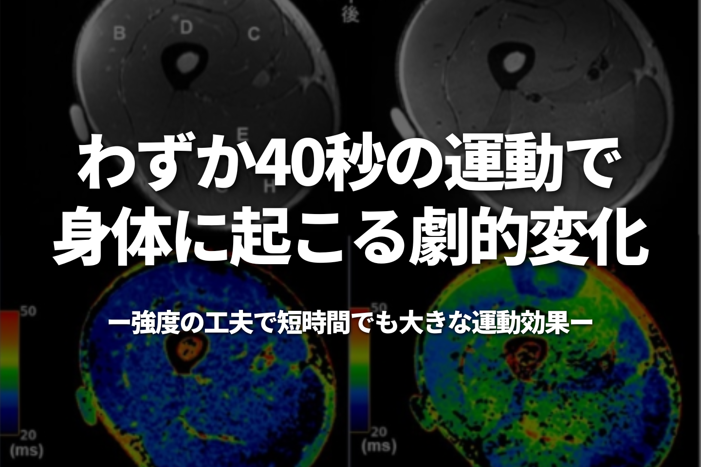 わずか40秒の運動で身体に起こる劇的変化―強度の工夫で短時間でも大きな運動効果―