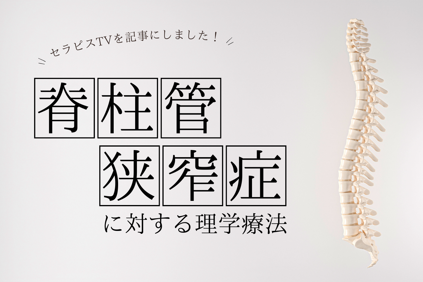 腰部脊柱管狭窄症に対する理学療法