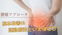 【腰痛アプローチ】根本改善の運動療法といえば○○！