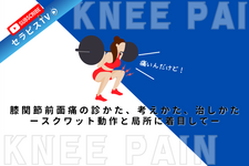 膝関節前面痛の診かた、考えかた、治しかた ～スクワット動作と局所に着目して～