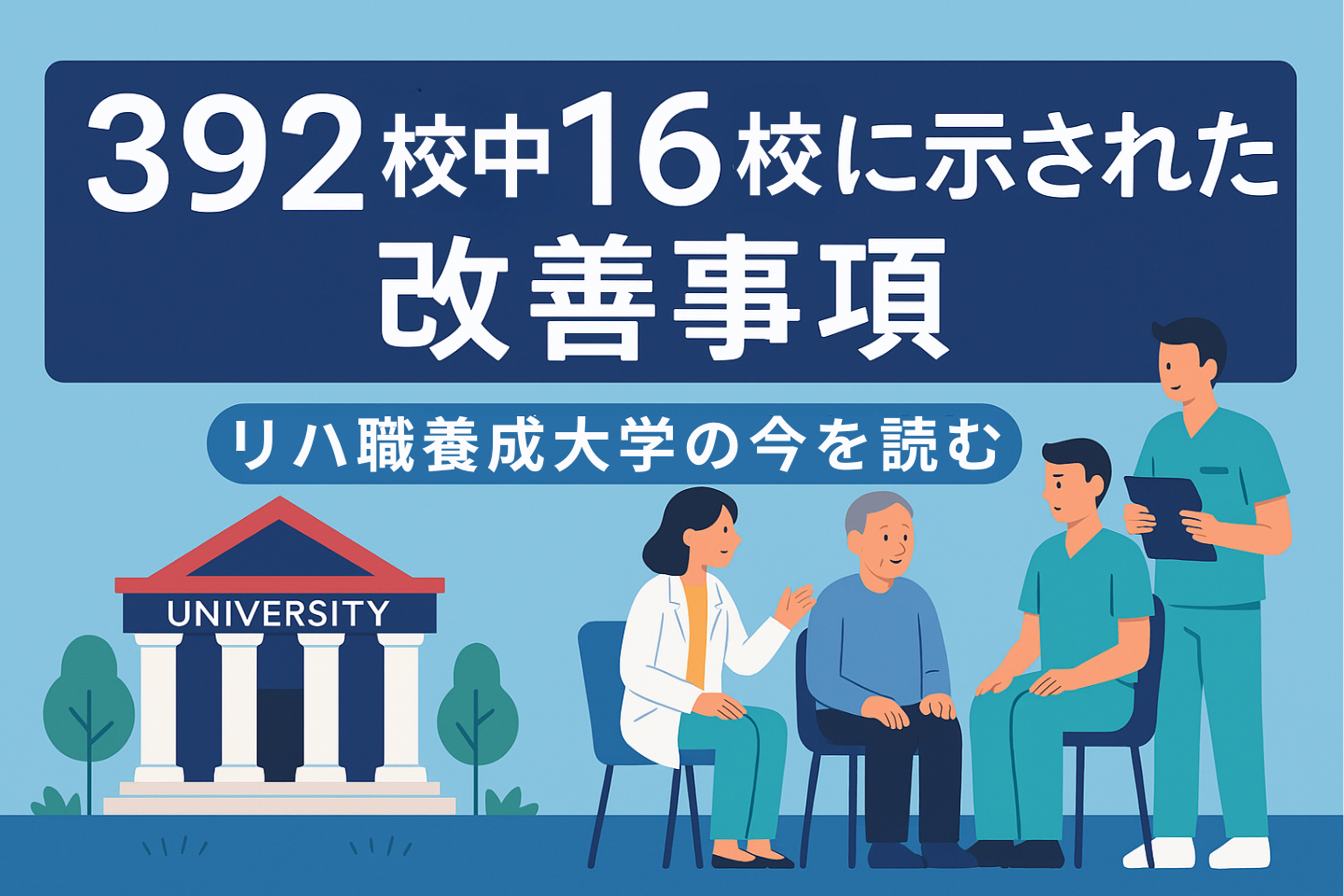 392校中16校に示された改善事項｜リハ職養成大学の今を読む