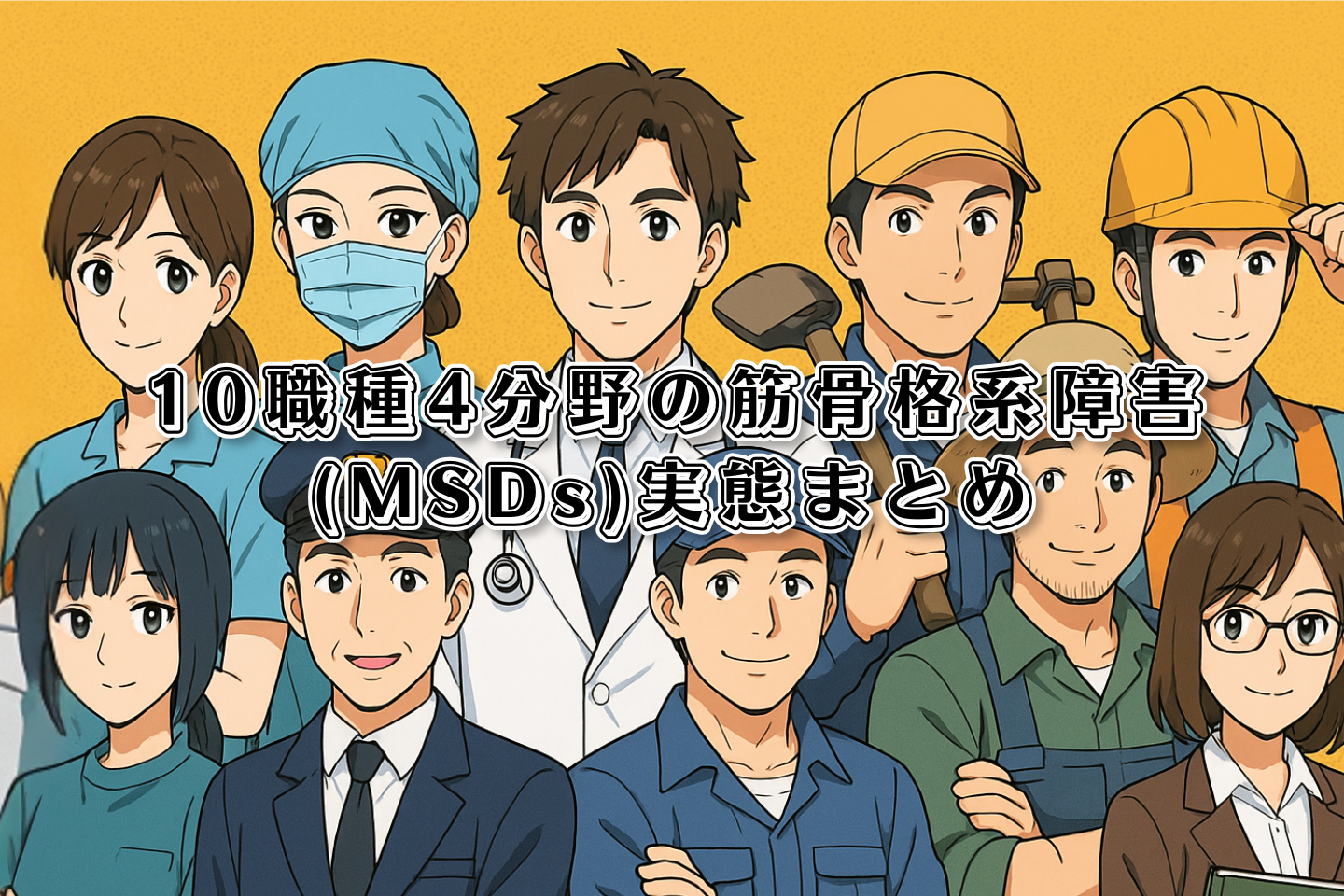10職種4分野の筋骨格系障害(MSDs)実態まとめ|職業別リスクと介入戦略