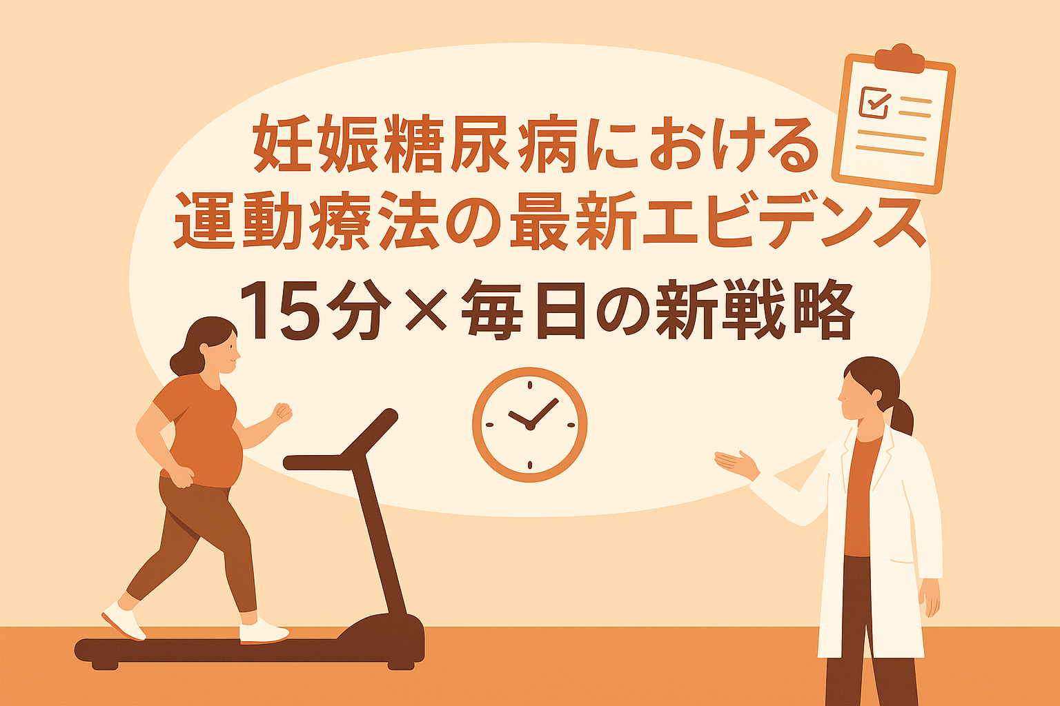 妊娠糖尿病における運動療法の最新エビデンス:15分×毎日の新戦略