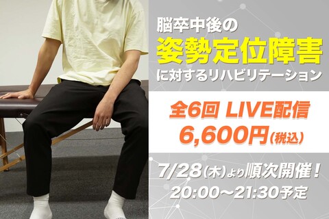 【7月28日他開催】脳卒中後の姿勢定位障害に対するリハビリテーション