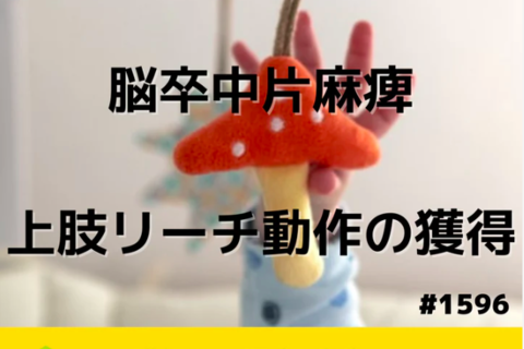 脳卒中片麻痺患者様の上肢リーチ動作の獲得とリハビリテーションの進め方