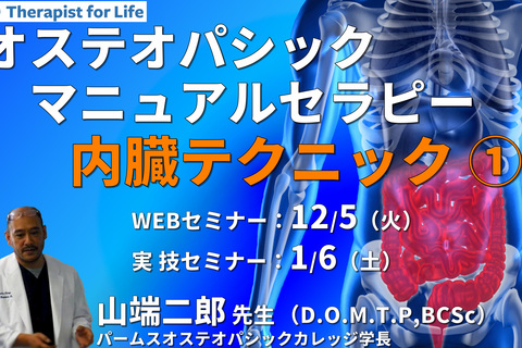 ※対面実技あり【オステオパシックマニュアルセラピー】第11回：内臓テクニック１（肝臓、胆嚢、胆管、膵臓、脾臓）