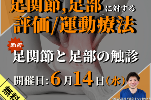 【無料】足関節・足部に対する評価・運動療法 〜足関節と足部の触診①/足関節と足部の触診/ 講師：小原 涼弥先生
