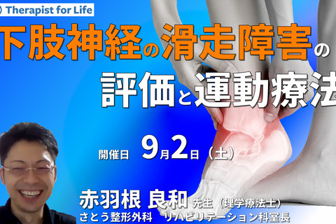 下肢の神経の滑走障害の評価と治療～骨・筋・神経の触診を中心に〜　講師：赤羽根良和先生