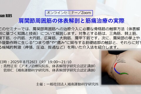 肩関節周囲筋の体表解剖と筋痛治療の実際